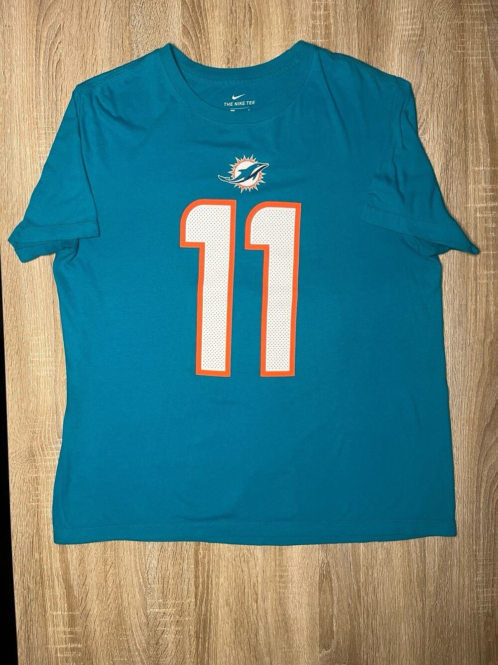 Devante Parker Miami Dolphins #11 Teal TShirt Jersey L